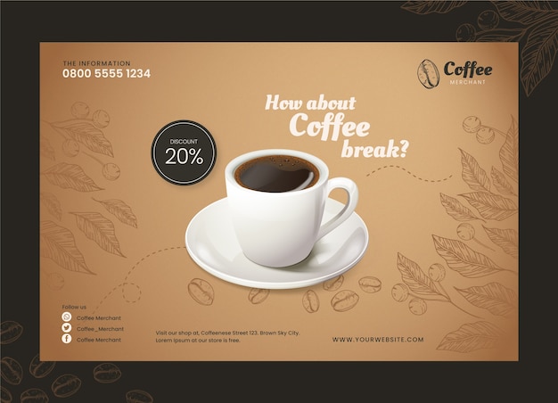 Free vector hand drawn engraving coffee shop sale background