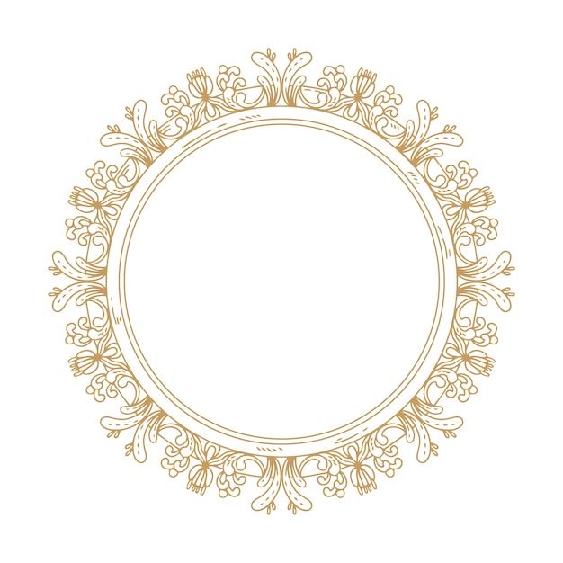 Free vector hand drawn engraving frame template