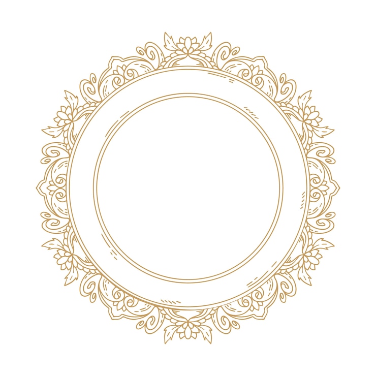 Free Vector hand drawn engraving frame template
