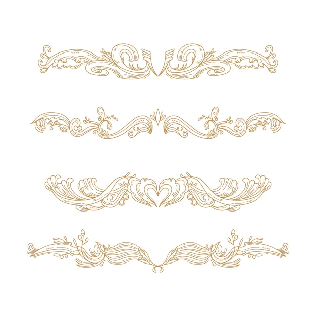Hand Drawn Engraving Ornaments Collection – Free Vector Download