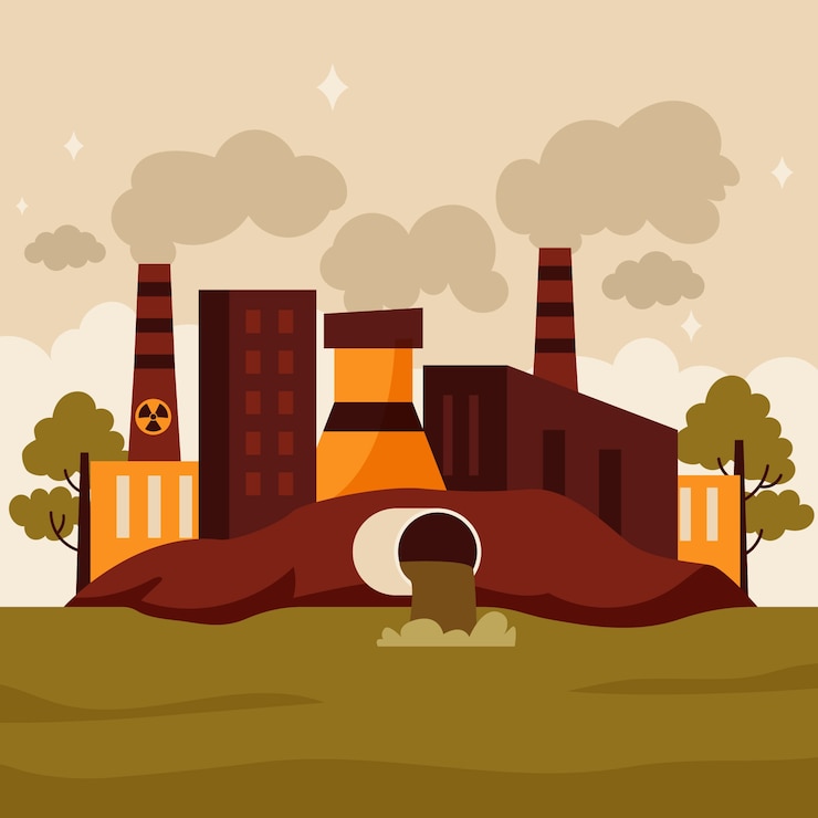 Free Vector hand drawn environmental pollution illustration