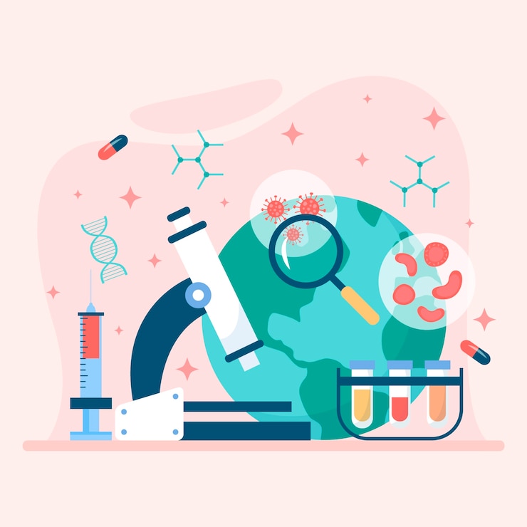 Free Vector hand drawn epidemiology illustration