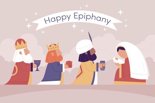 Free vector hand drawn epiphany day