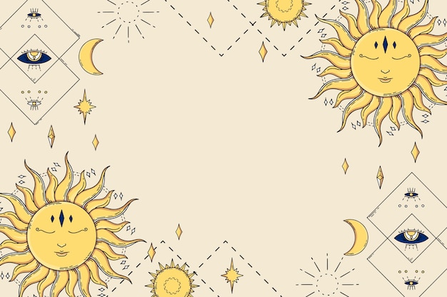 Free vector hand drawn esoteric background