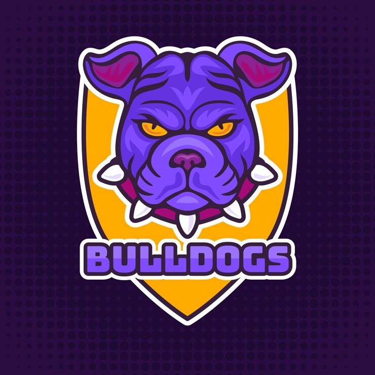 Free Vector hand drawn esport bulldog logo template