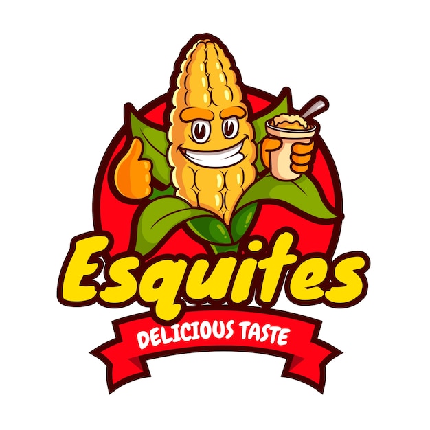 Ручной обращается дизайн логотипа esquites