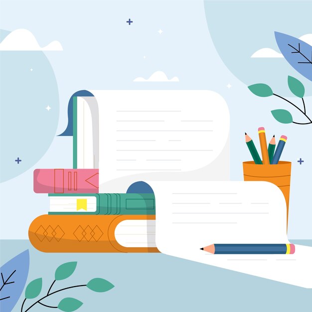 Free vector hand drawn essay illustration