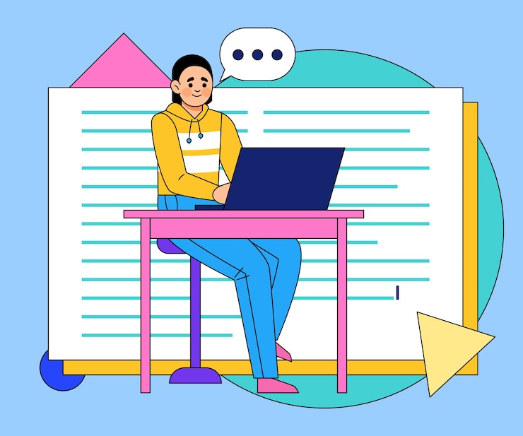 Free Vector hand drawn essay illustration