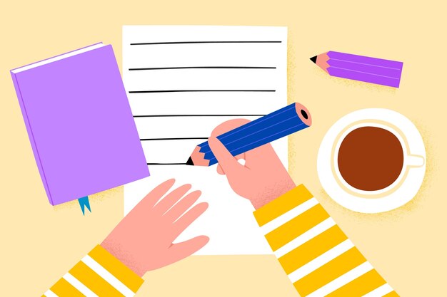 hand drawn essay illustration