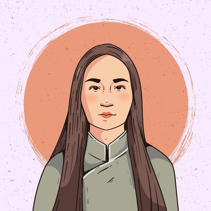 無料Vector 女性と手描きの民族の美しさのイラスト