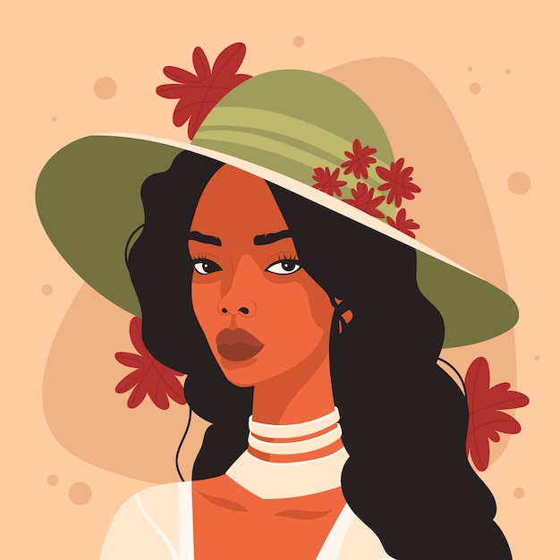 Free vector hand drawn ethnic beauty illustration