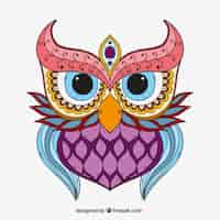 Free vector hand drawn ethnic owl
