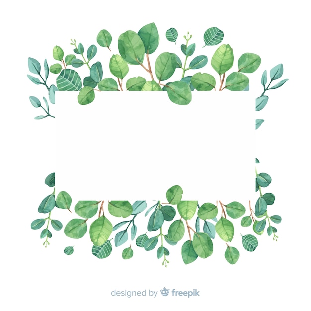 Free vector hand drawn eucalyptus branches background with blank space