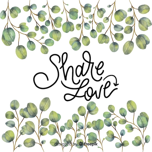 Hand drawn eucalyptus leaves background