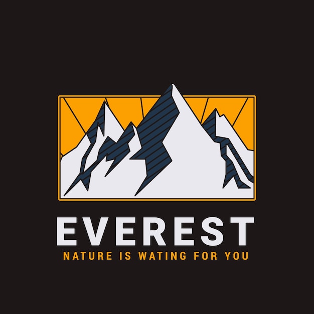 hand drawn everest logo design