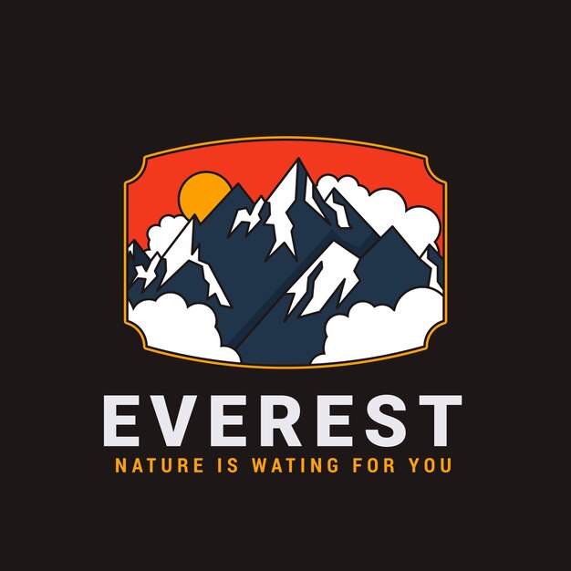 Hand drawn everest logo design