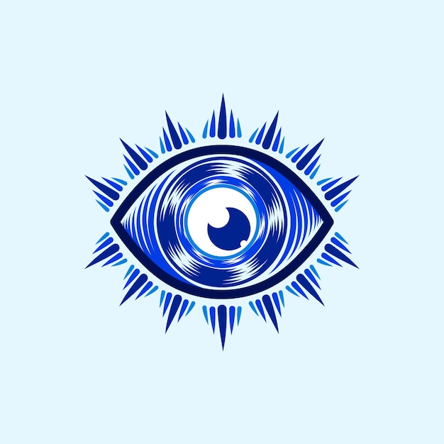 Free Vector  Hand drawn evil eye icon