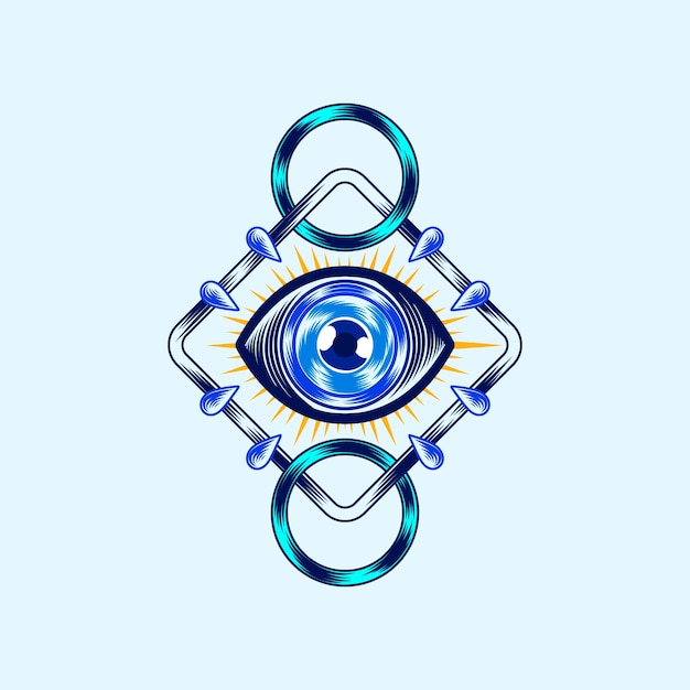 Free vector hand drawn evil eye icon