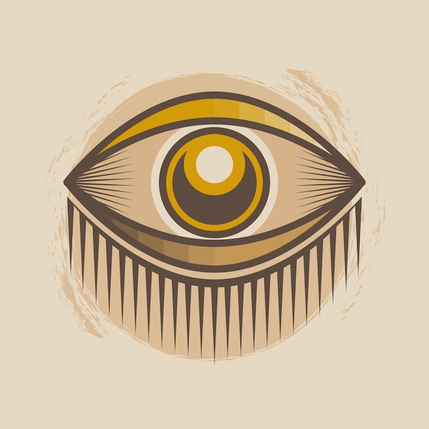 Free vector hand drawn evil eye illustration