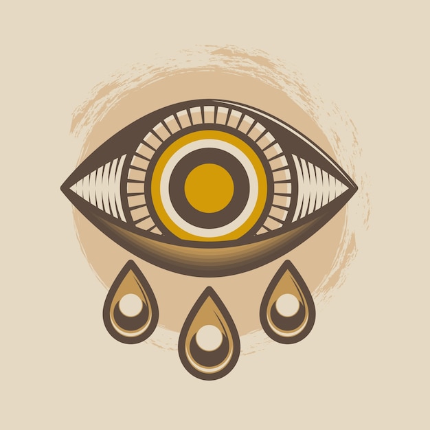 Free vector hand drawn evil eye illustration