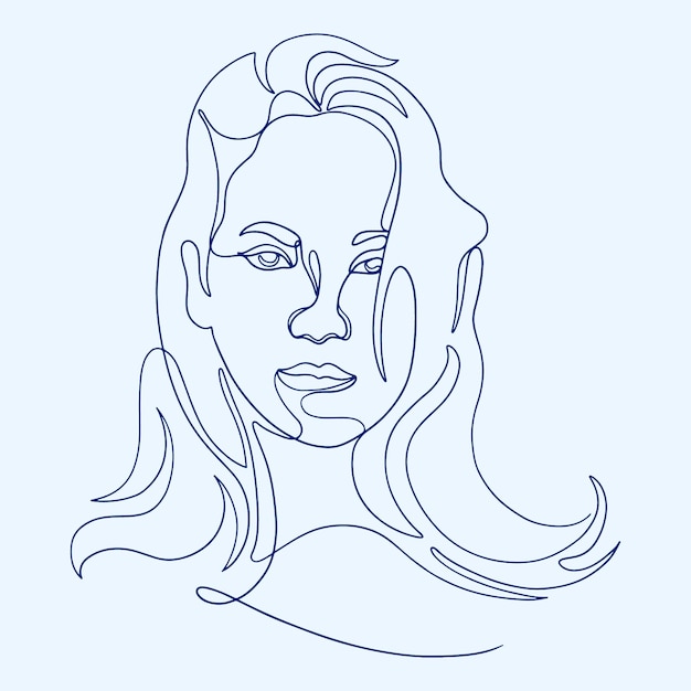 Free vector hand drawn face drawing illustration