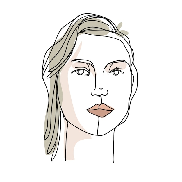 Free vector hand drawn face drawing illustration