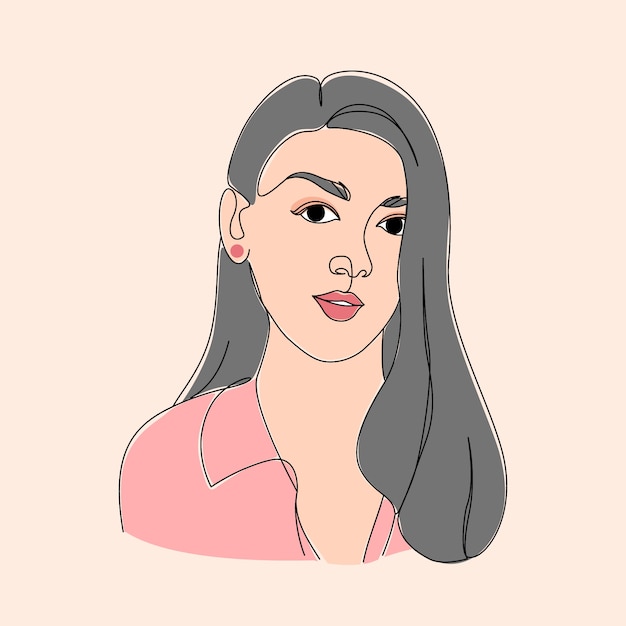 Free vector hand drawn face drawing illustration