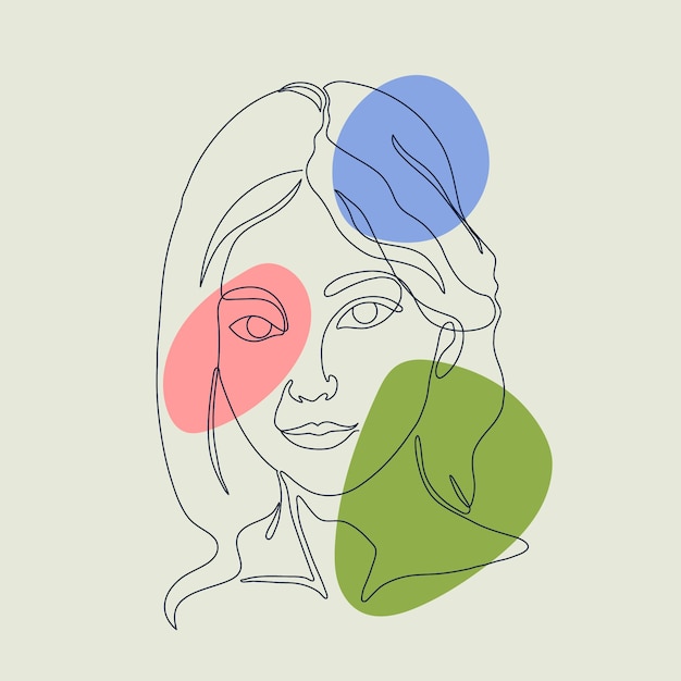 Free vector hand drawn face drawing illustration