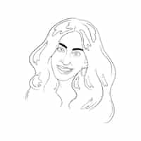 Free vector hand drawn face drawing illustration