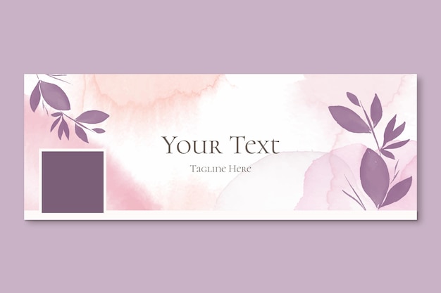 Hand drawn facebook cover template