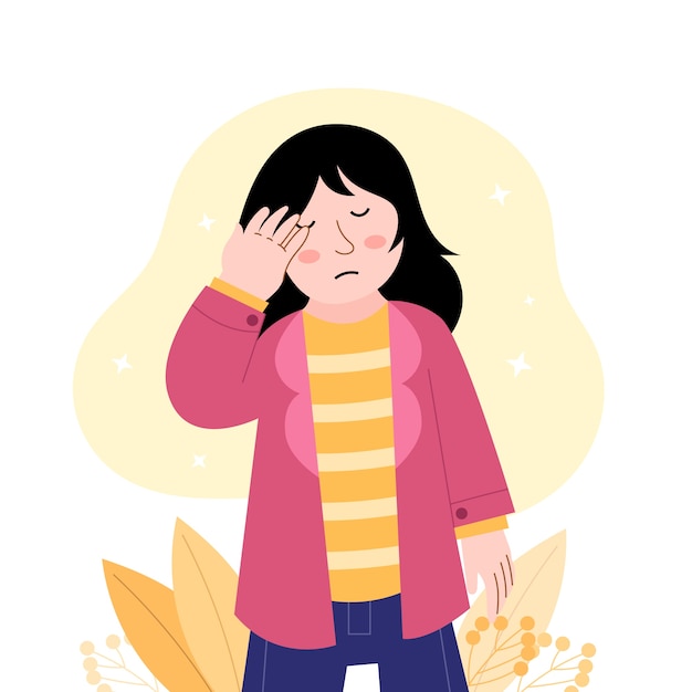 Free vector hand drawn facepalm illustration