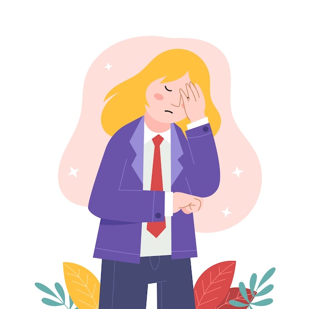 Free vector hand drawn facepalm illustration