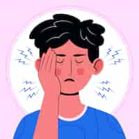 Free vector hand drawn facepalm illustration