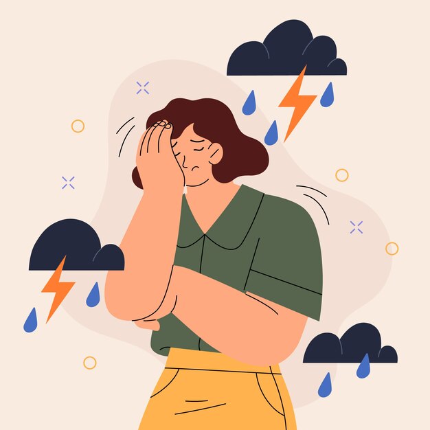 Hand drawn facepalm illustration