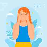 Free vector hand drawn facepalm illustration