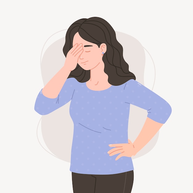 Нарисованная рукой иллюстрация facepalm