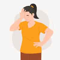 Free vector hand drawn facepalm illustration