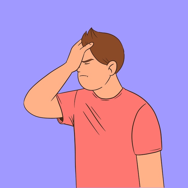 手描き facepalm イラスト