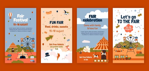 Hand drawn fair design template