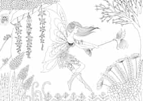 Free vector hand drawn fairy background