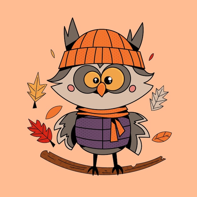 Free vector hand drawn fall cartoon character illustration