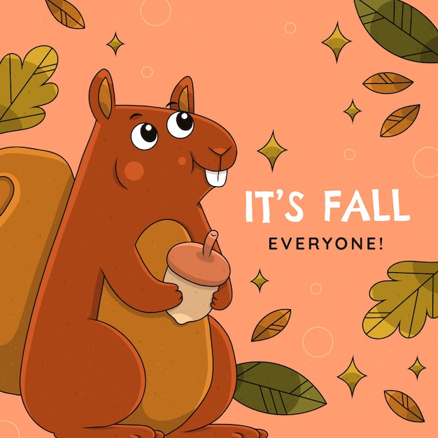 Free vector hand drawn fall illustration