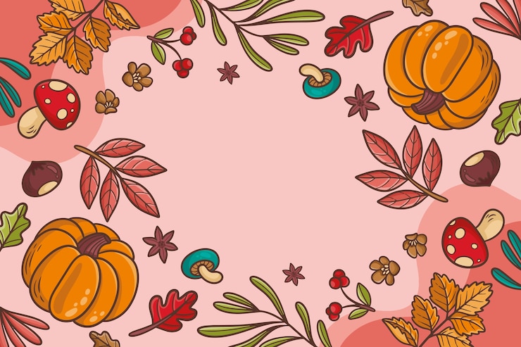 Free Vector hand drawn fall season background