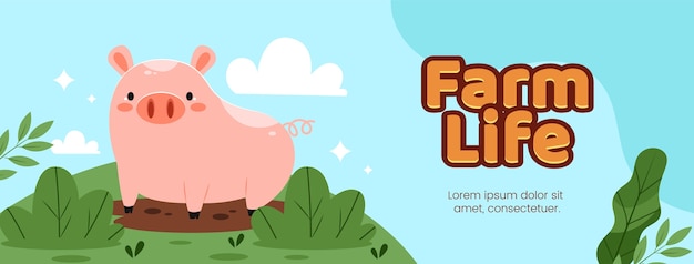 Hand Drawn Farm Lifestyle Facebook Cover – Free Download