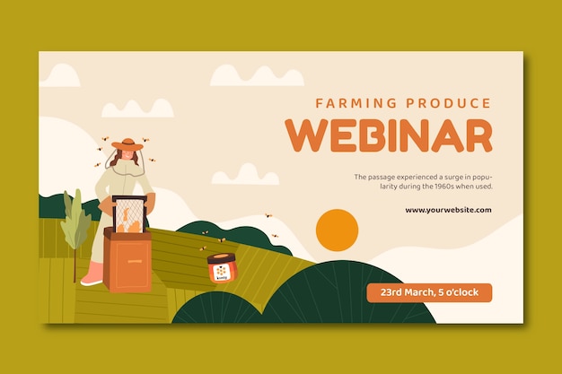 Hand drawn farm lifestyle webinar