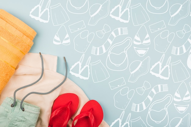 hand drawn fashion shop pattern background