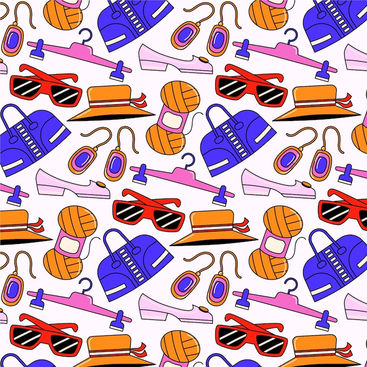 Free Vector hand drawn fashion stylist pattern
