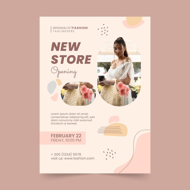 Hand drawn fashion stylist poster