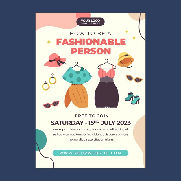 hand drawn fashion trends poster