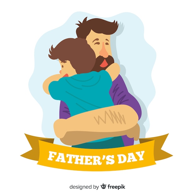 Free vector hand drawn father's day background